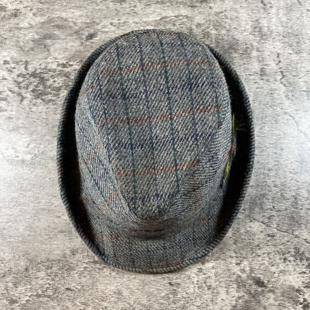 Vintage Stetson Mallory Fedora Hat Wood Tweed Mens Me… - Gem